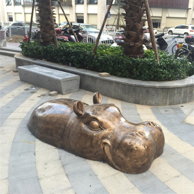 Χαλκού Hippo μεγάλος κήπων ζωικός ορείχαλκος χαλκού γλυπτών σύγχρονος χυτός