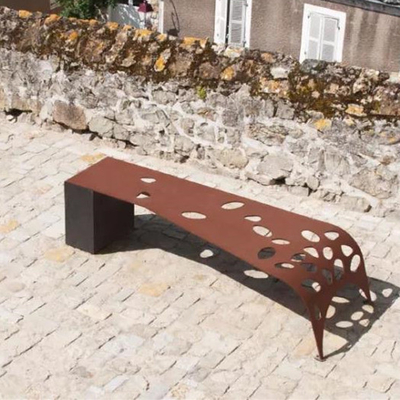 Τέχνη επίπλων γλυπτών χάλυβα cOem Corten/υπαίθρια διακοσμητική έδρα για το πάρκο